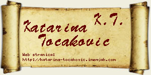 Katarina Točaković vizit kartica